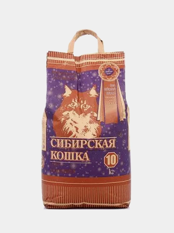 Наполнитель Сибирская кошка 10кг Супер комкующийся для кошек