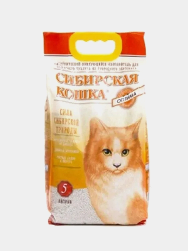 Наполнитель Сибирская кошка  5л Оптима комкующийся для кошек