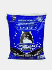 Наполнитель Сибирская кошка 20кг Супер комкующийся для кошек
