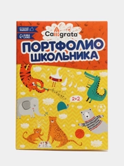 Портфолио школьника "Calligrata", 15 разделов, 17 листов-вкладышей в папке, формат А4