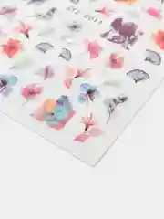 Черный наклейки для дизайна ногтей "Цветочные"