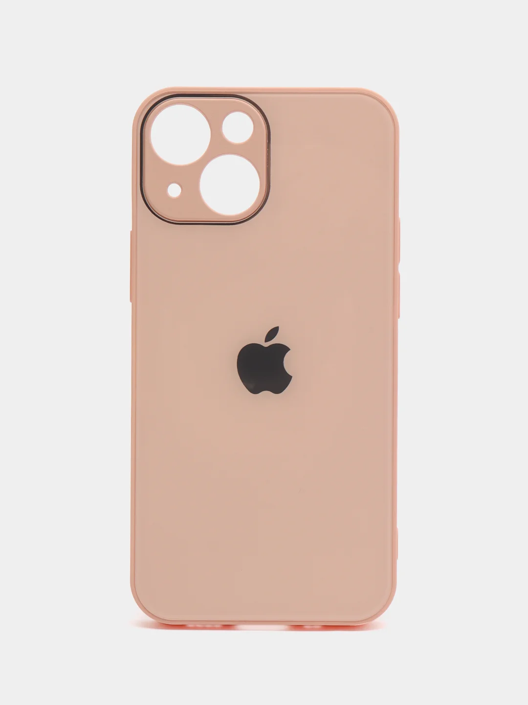 Розовый чехол для айфон со стеклянной панелью iPhone 11, 12, 13, 14, Pro, 12 Pro Max, 14 Pro