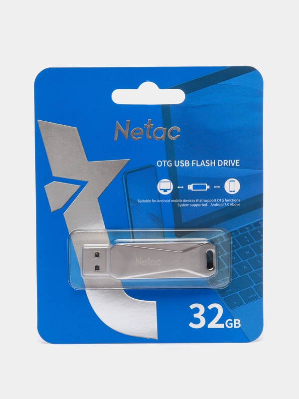 Флешка Netac U782C 16/32/64/128GB USB 3.0+Type-C, поворотная, флеш карта, карта памяти