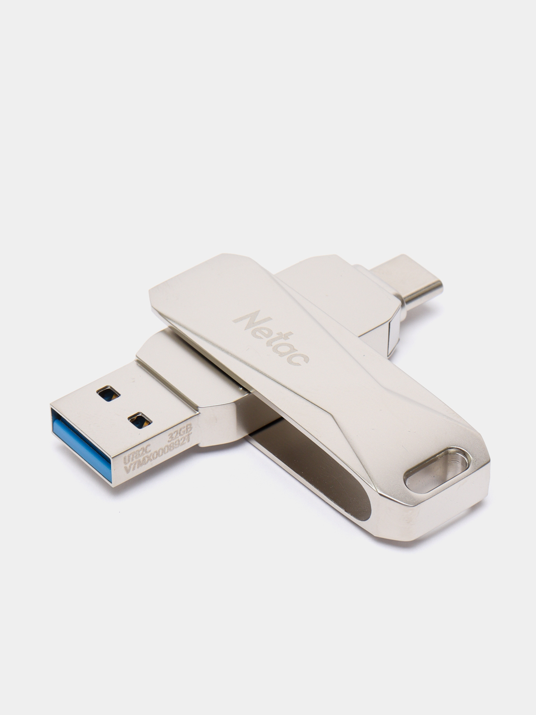 Флешка Netac U782C 16 32 64 128GB USB 3 0 Type C поворотная флеш