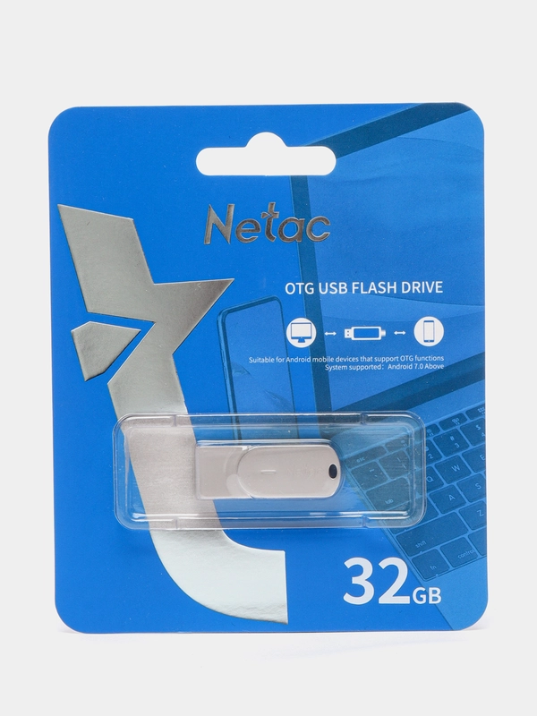 Флешка Netac U785C 16/32/64/128GB USB 3.0+Type-C, поворотная, флеш карта, карта памяти