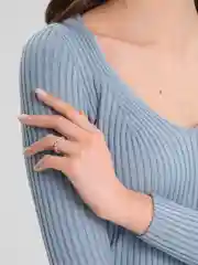 Серебряный кольцо с сердцами по кругу