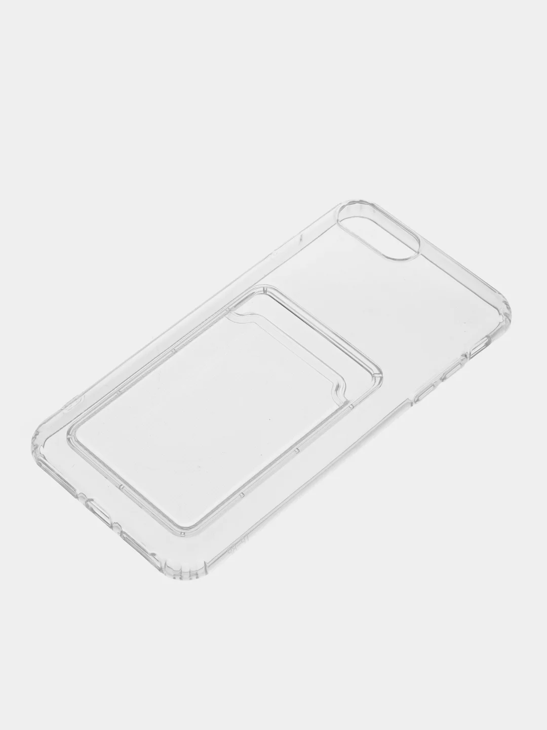 Молочный чехол для iPhone 7,8 PLUS с карманом для карт