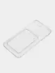Молочный чехол для iPhone 7,8 PLUS с карманом для карт