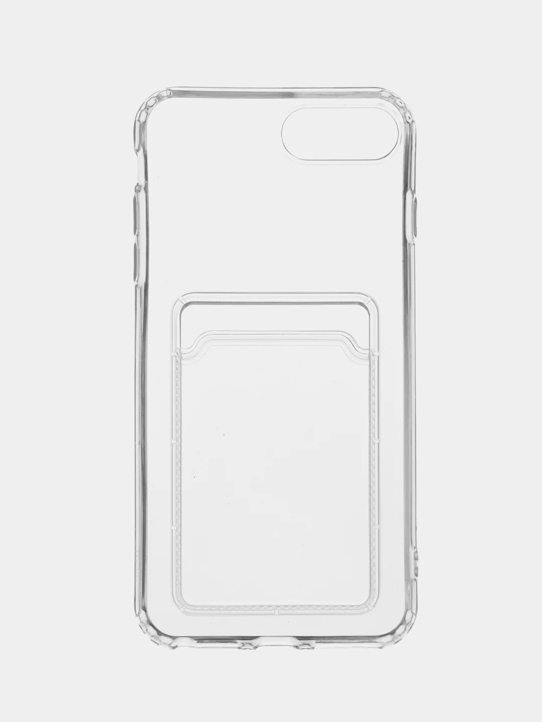 Молочный чехол для iPhone 7,8 PLUS с карманом для карт
