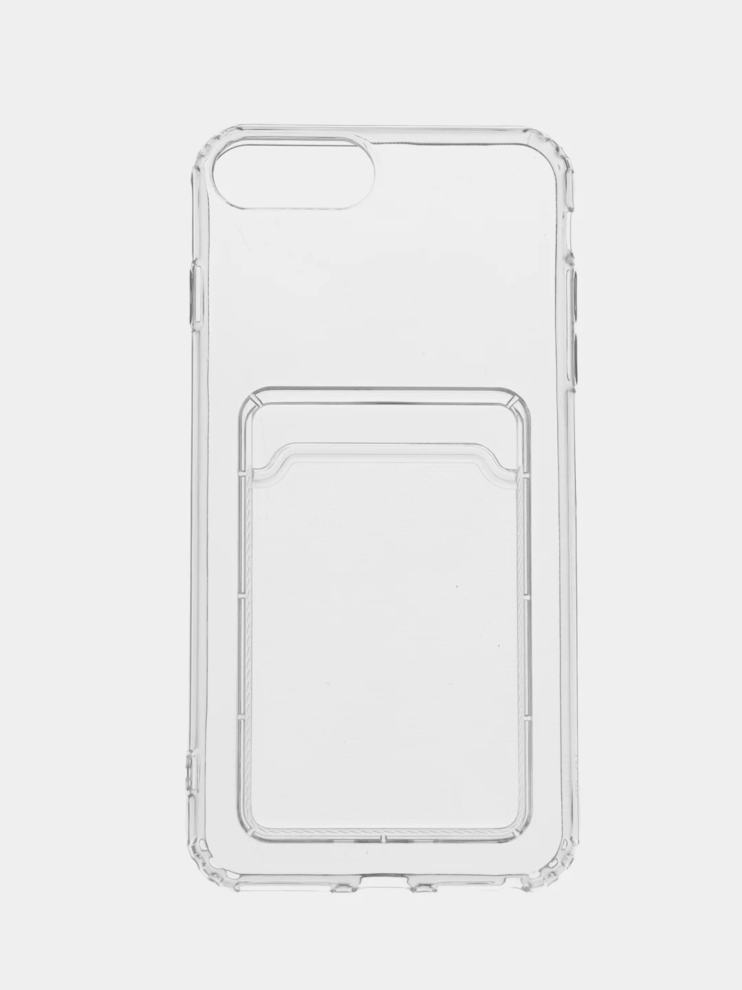 Молочный чехол для iPhone 7,8 PLUS с карманом для карт