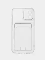 Белый чехол для iPhone 12, с карманом для карт