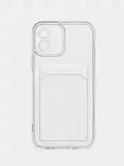 Белый чехол для iPhone 12, с карманом для карт