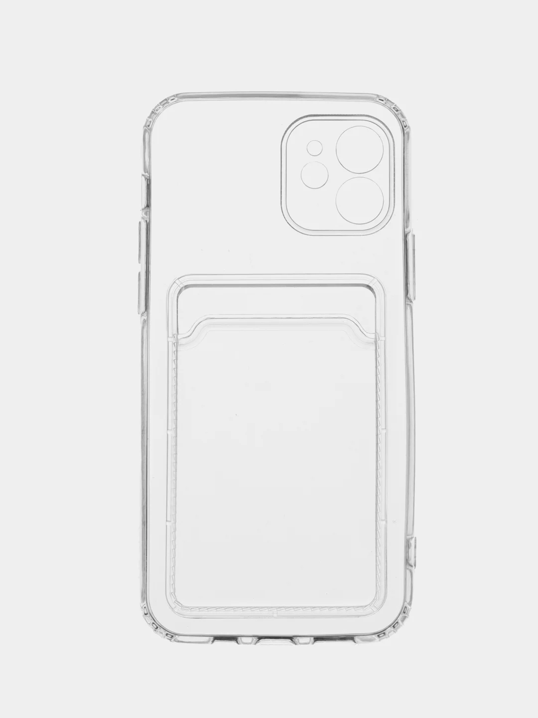 Молочный чехол для iPhone 12, с карманом для карт