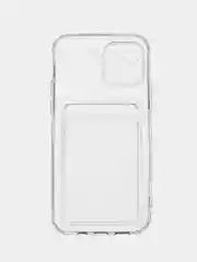 Молочный чехол для iPhone 12, с карманом для карт