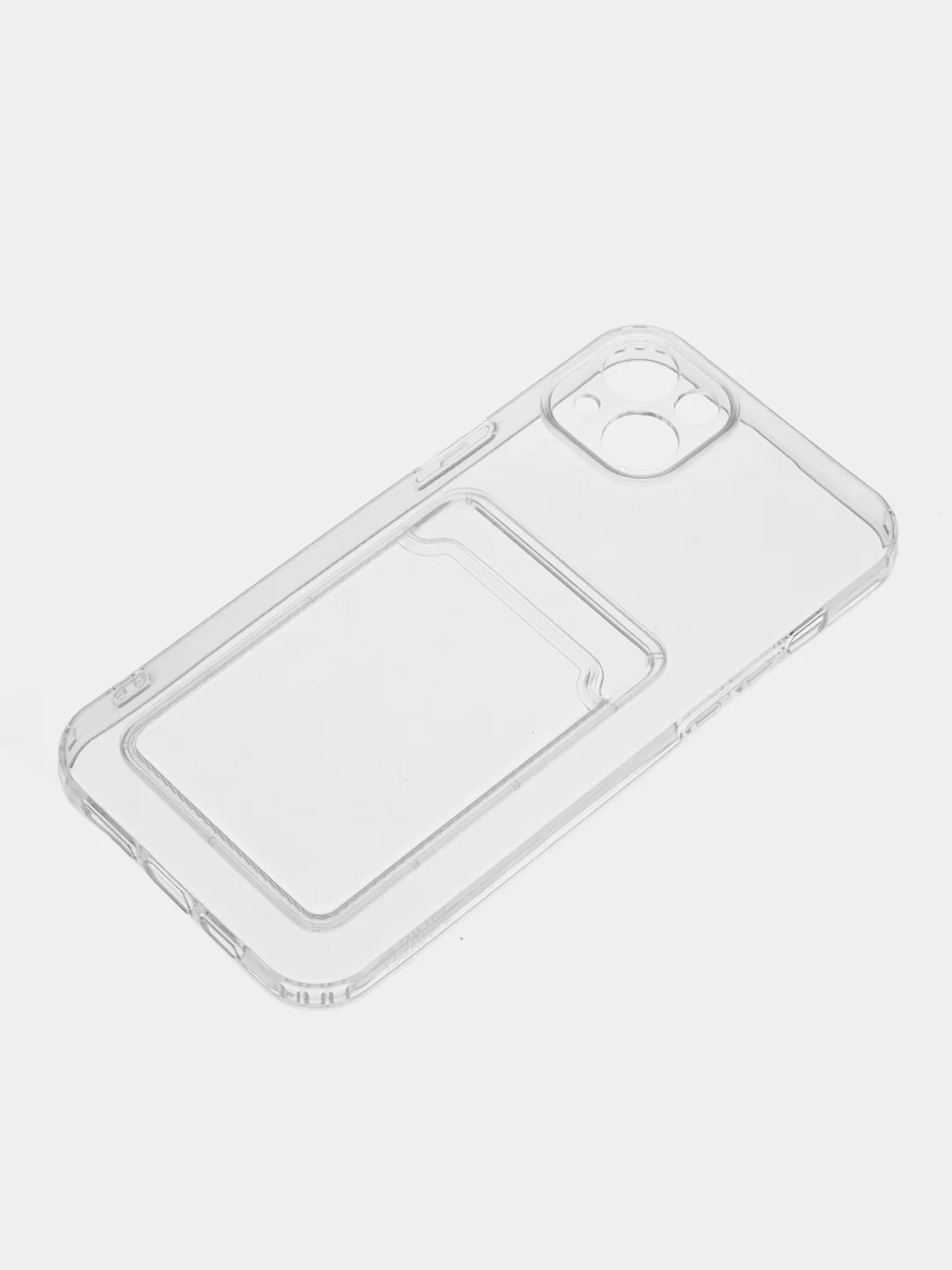 Молочный чехол для iPhone 14 Plus, с карманом для карт