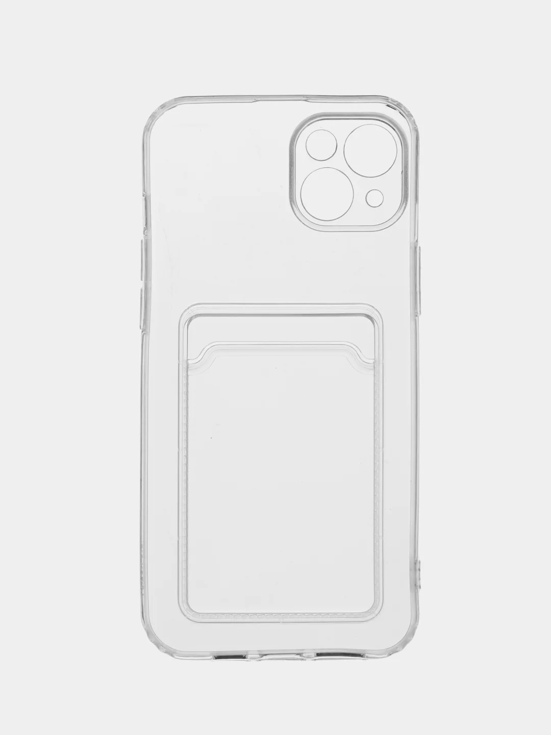 Молочный чехол для iPhone 14 Plus, с карманом для карт