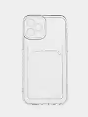Молочный чехол для iPhone 12 Pro, с карманом для карт