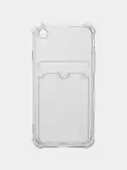 Прозрачный чехол для iPhone 7, 8, SE 2020, с карманом для карт