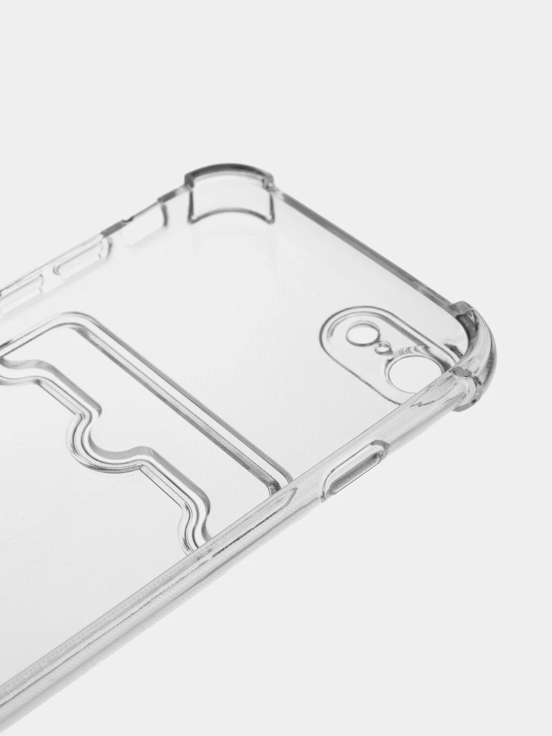 Прозрачный чехол для iPhone 7, 8, SE 2020, с карманом для карт
