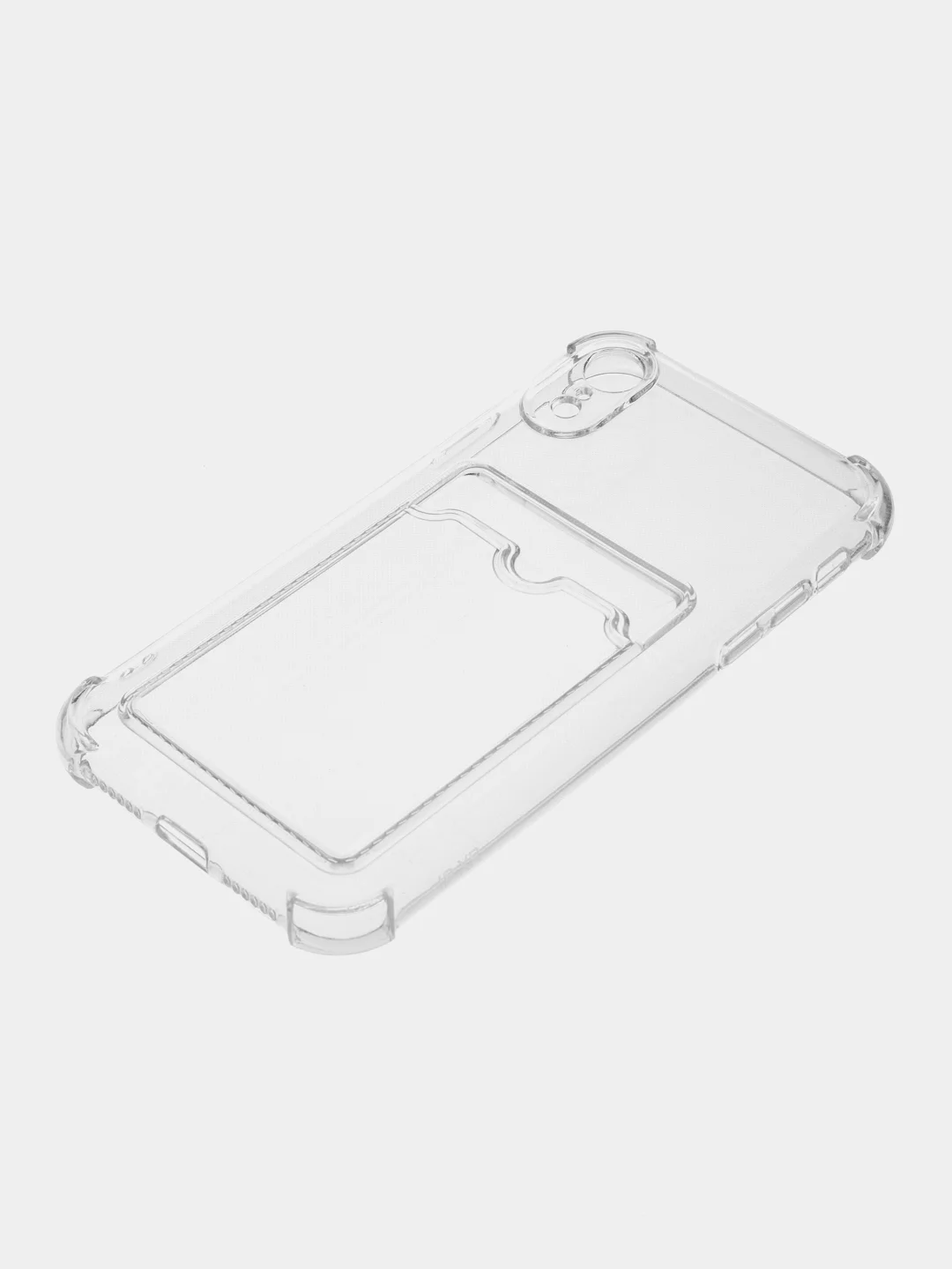 Прозрачный чехол для iPhone XR, с карманом для карт