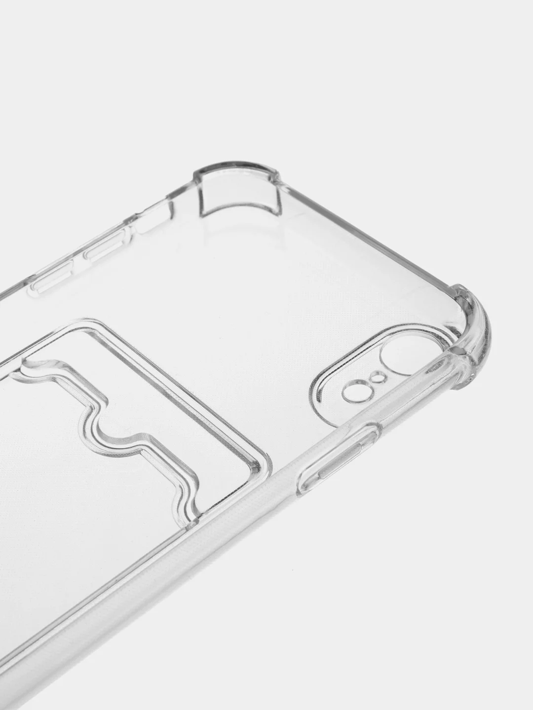 Прозрачный чехол для iPhone XR, с карманом для карт