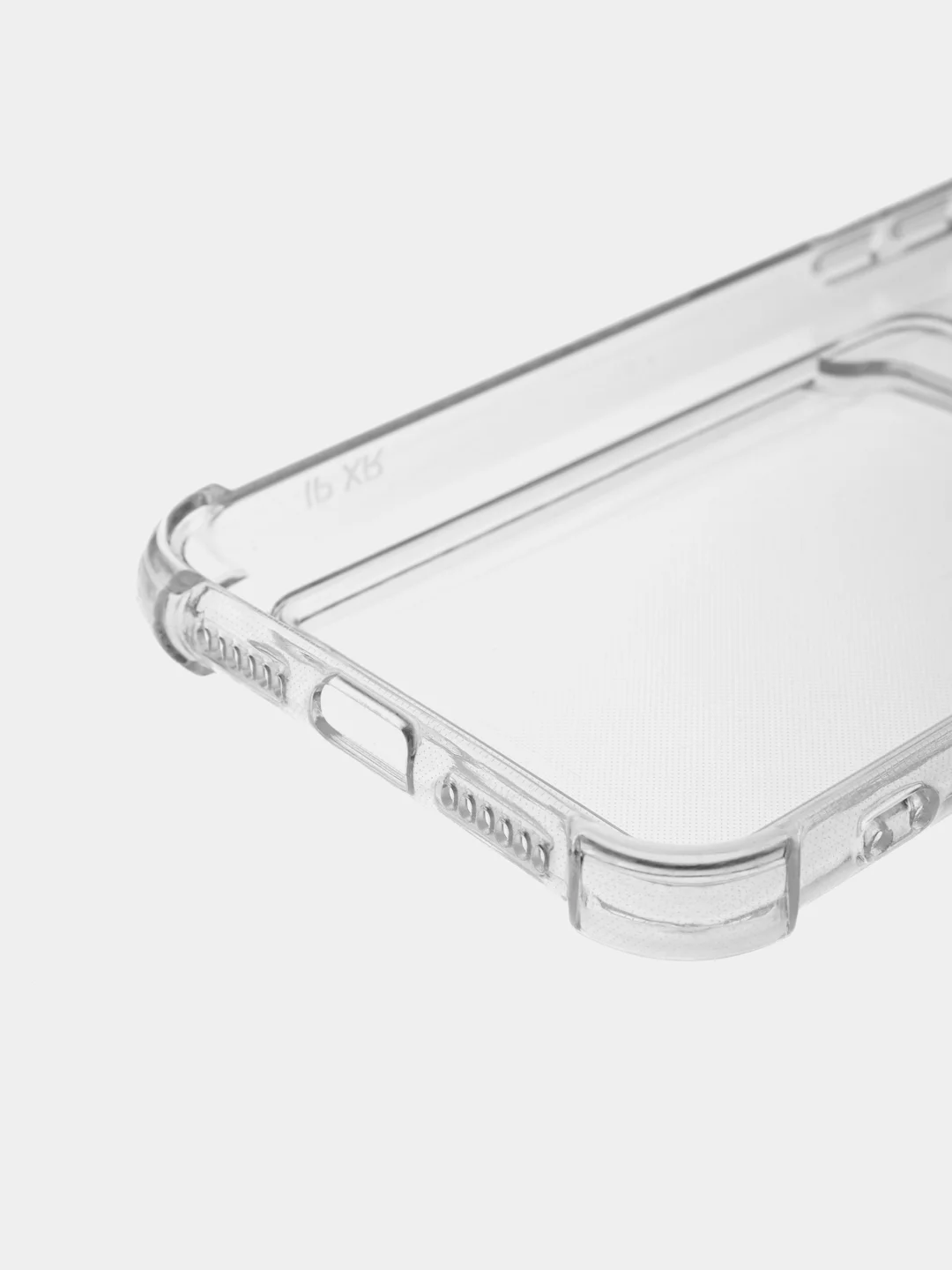 Прозрачный чехол для iPhone XR, с карманом для карт