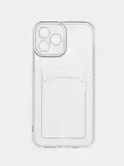 Белый чехол для iPhone 12 Pro Max, с карманом для карт