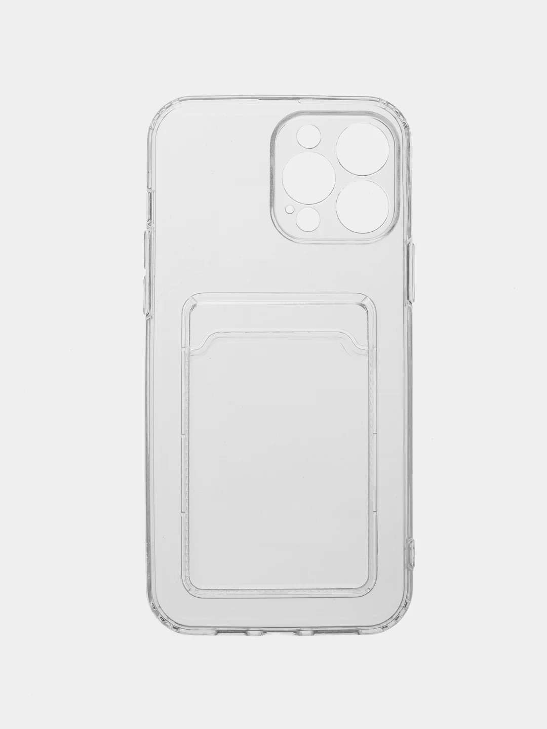Белый чехол для iPhone 13 Pro Max с карманом для карт
