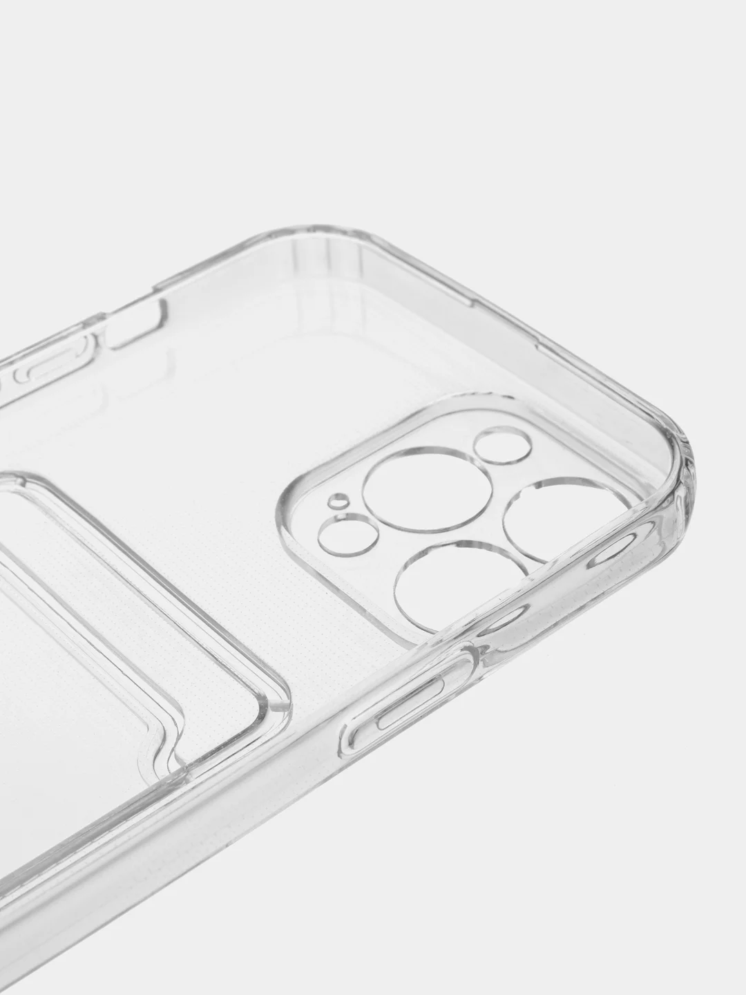 Белый чехол для iPhone 13 Pro Max с карманом для карт