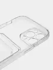 Белый чехол для iPhone 13 Pro Max с карманом для карт