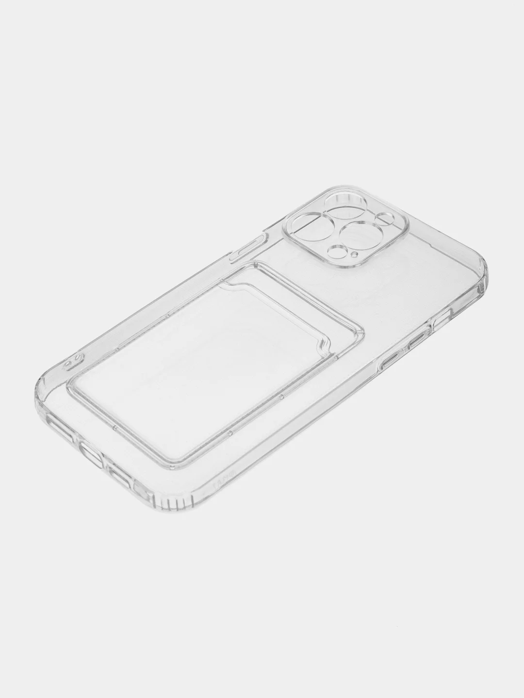 Белый чехол для iPhone 13 Pro Max с карманом для карт