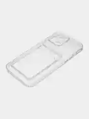 Белый чехол для iPhone 13 Pro Max с карманом для карт