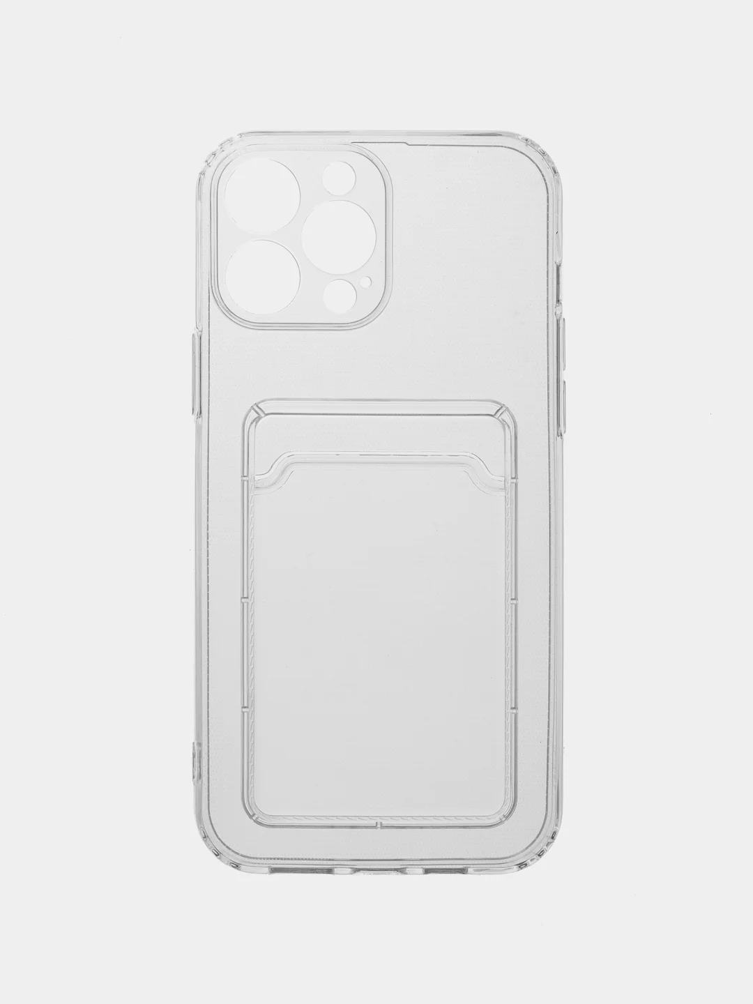 Белый чехол для iPhone 13 Pro Max с карманом для карт