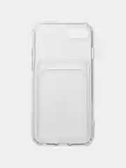 Белый чехол для iPhone 7, 8, SE 2020, с карманом для карт