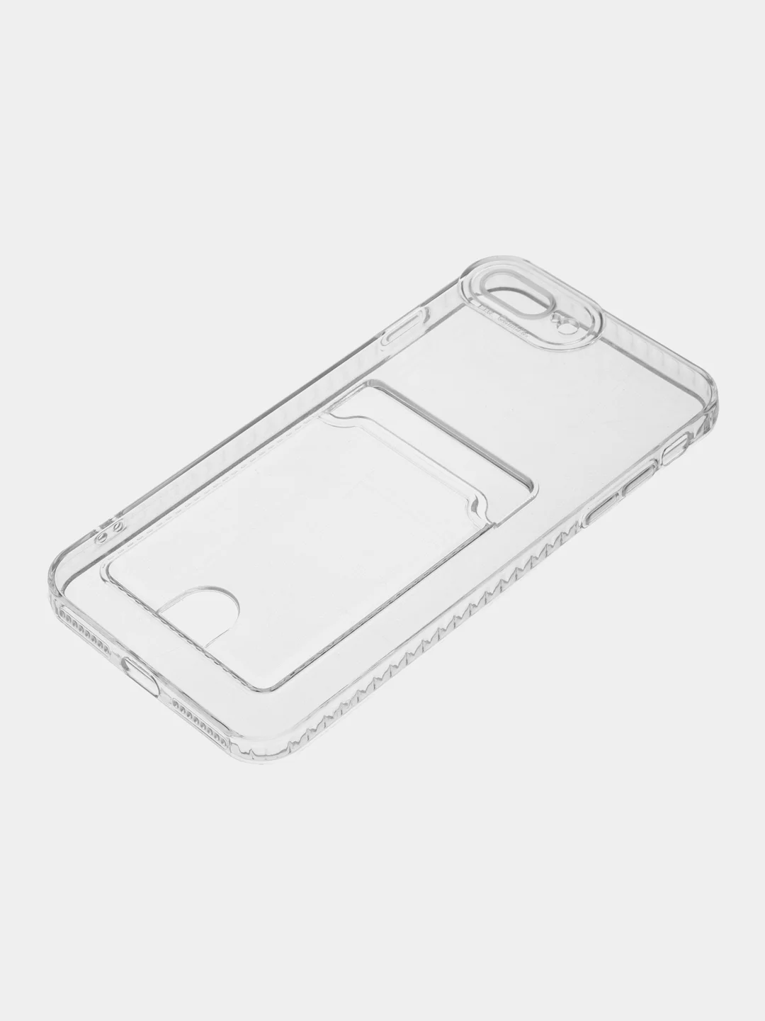 Белый чехол для iPhone 7,8 PLUS с карманом для карт