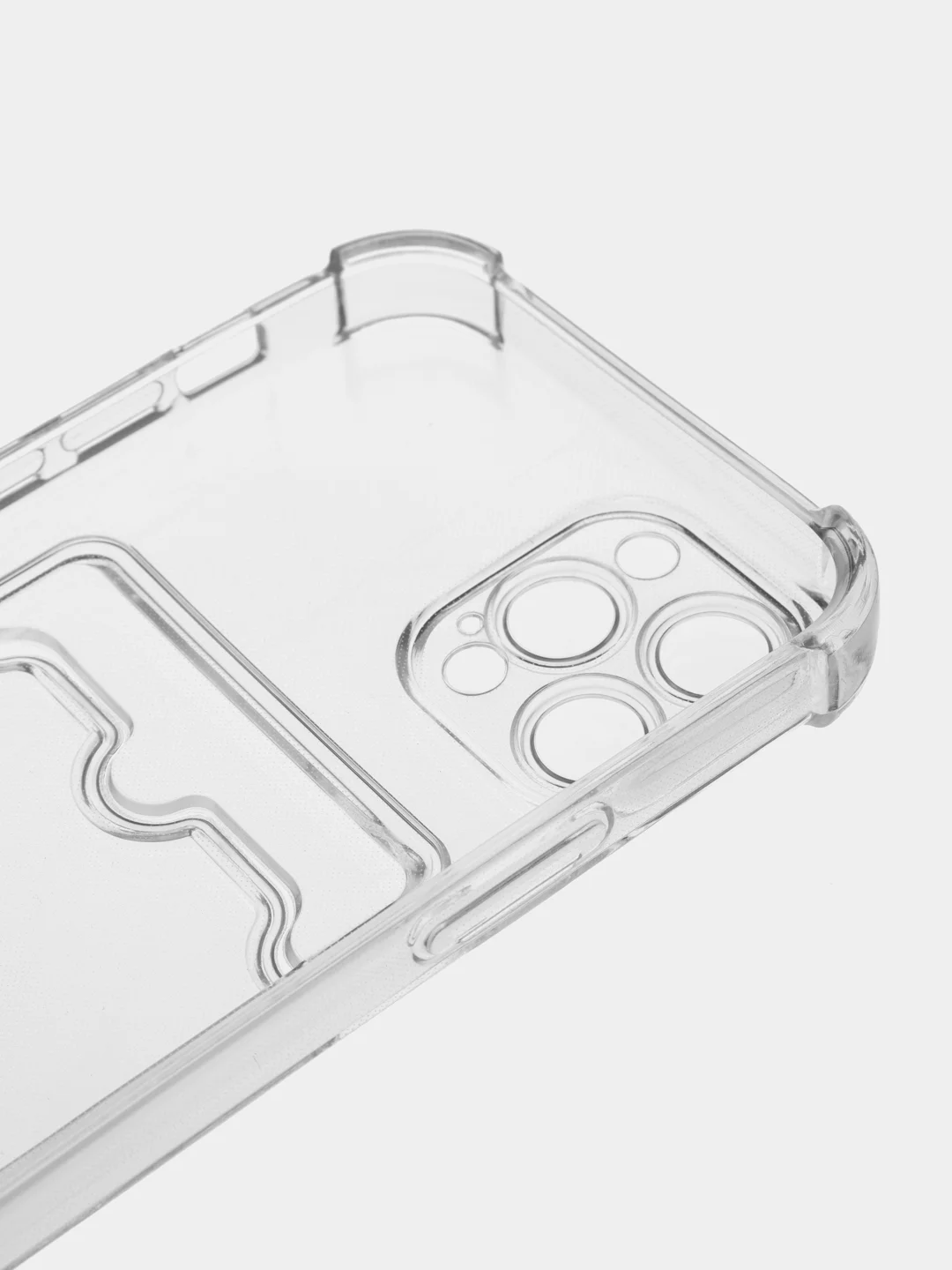 Прозрачный чехол для iPhone 12 Pro, с карманом для карт