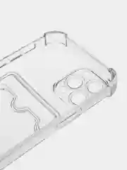 Прозрачный чехол для iPhone 12 Pro, с карманом для карт