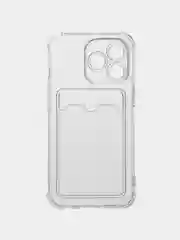 Прозрачный чехол для iPhone 13 Pro, с карманом для карт
