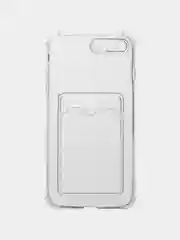 Прозрачный чехол для iPhone 7,8 PLUS с карманом для карт