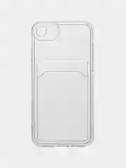 Молочный чехол для iPhone 7, 8, SE 2020, с карманом для карт