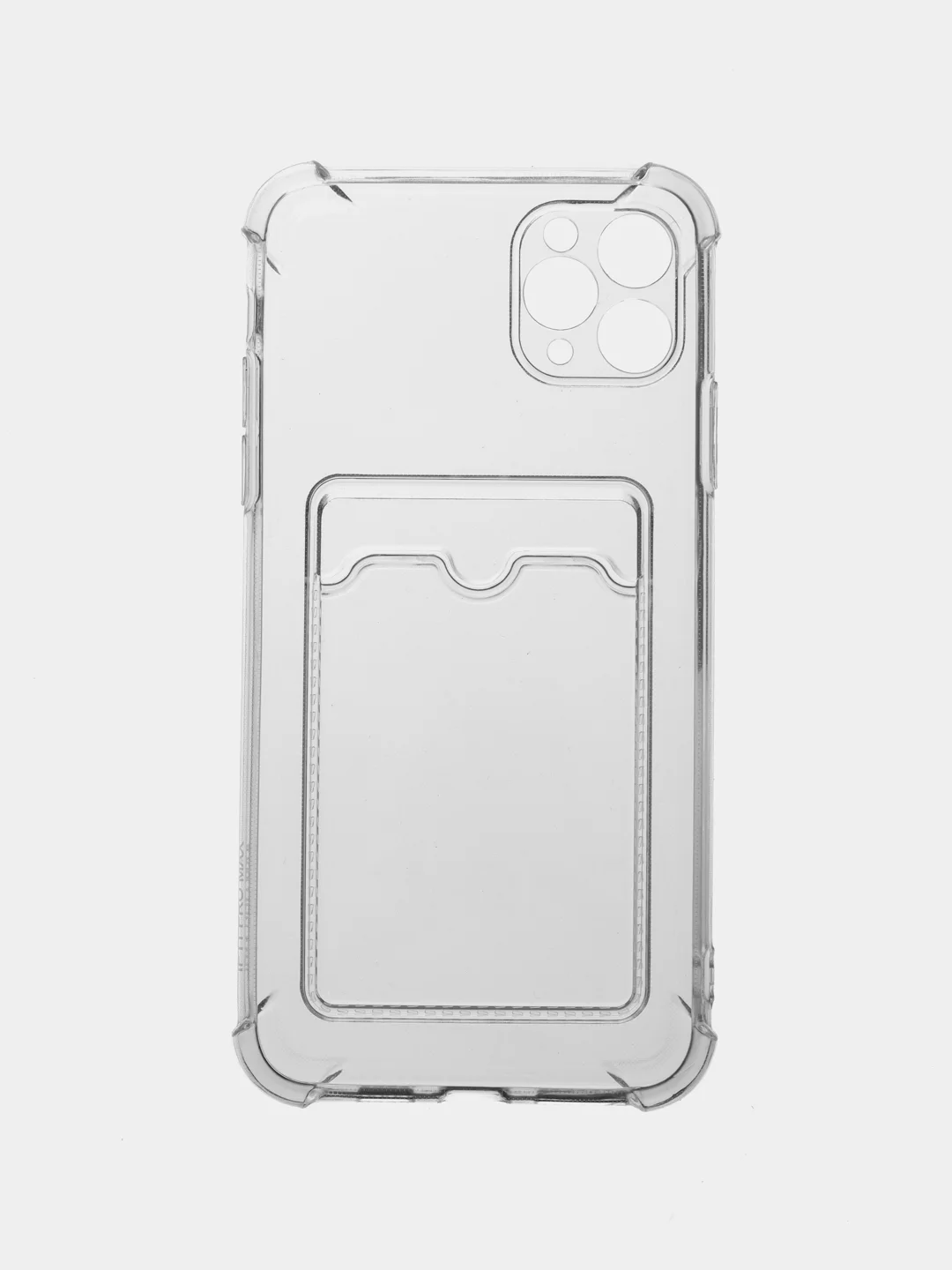Прозрачный чехол для iPhone 11 Pro Max, с карманом для карт