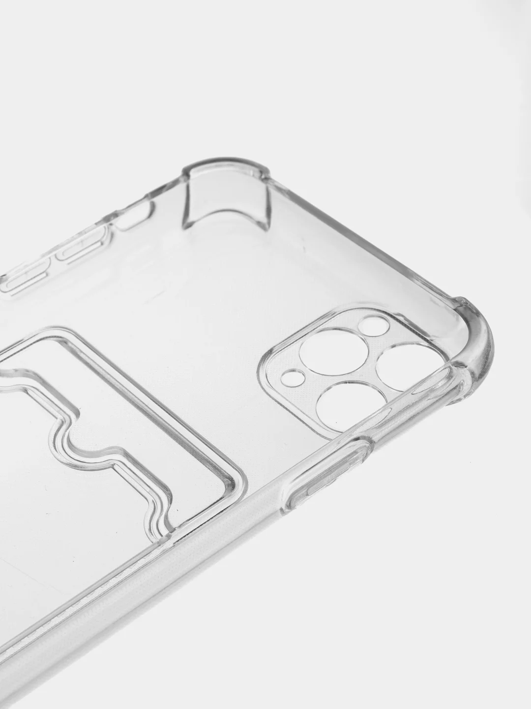 Прозрачный чехол для iPhone 11 Pro Max, с карманом для карт