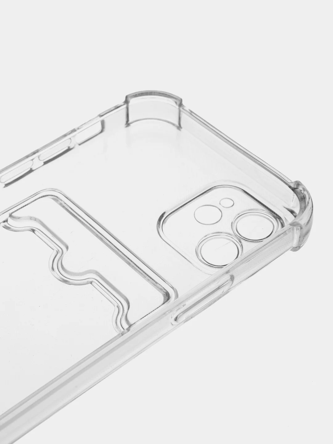 Прозрачный чехол для iPhone 12, с карманом для карт