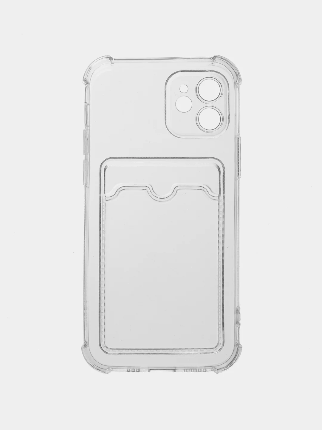 Прозрачный чехол для iPhone 12, с карманом для карт