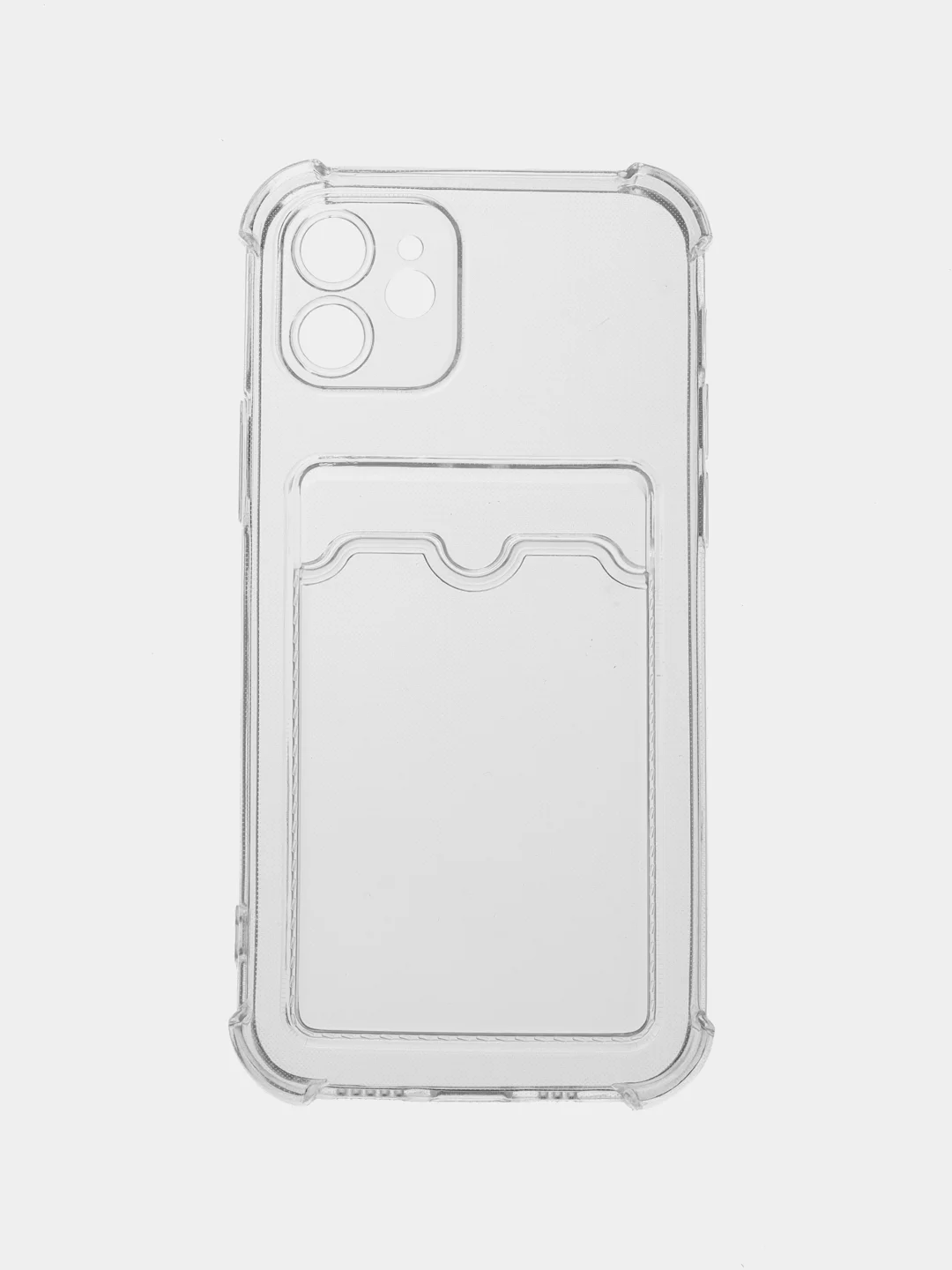 Прозрачный чехол для iPhone 12, с карманом для карт