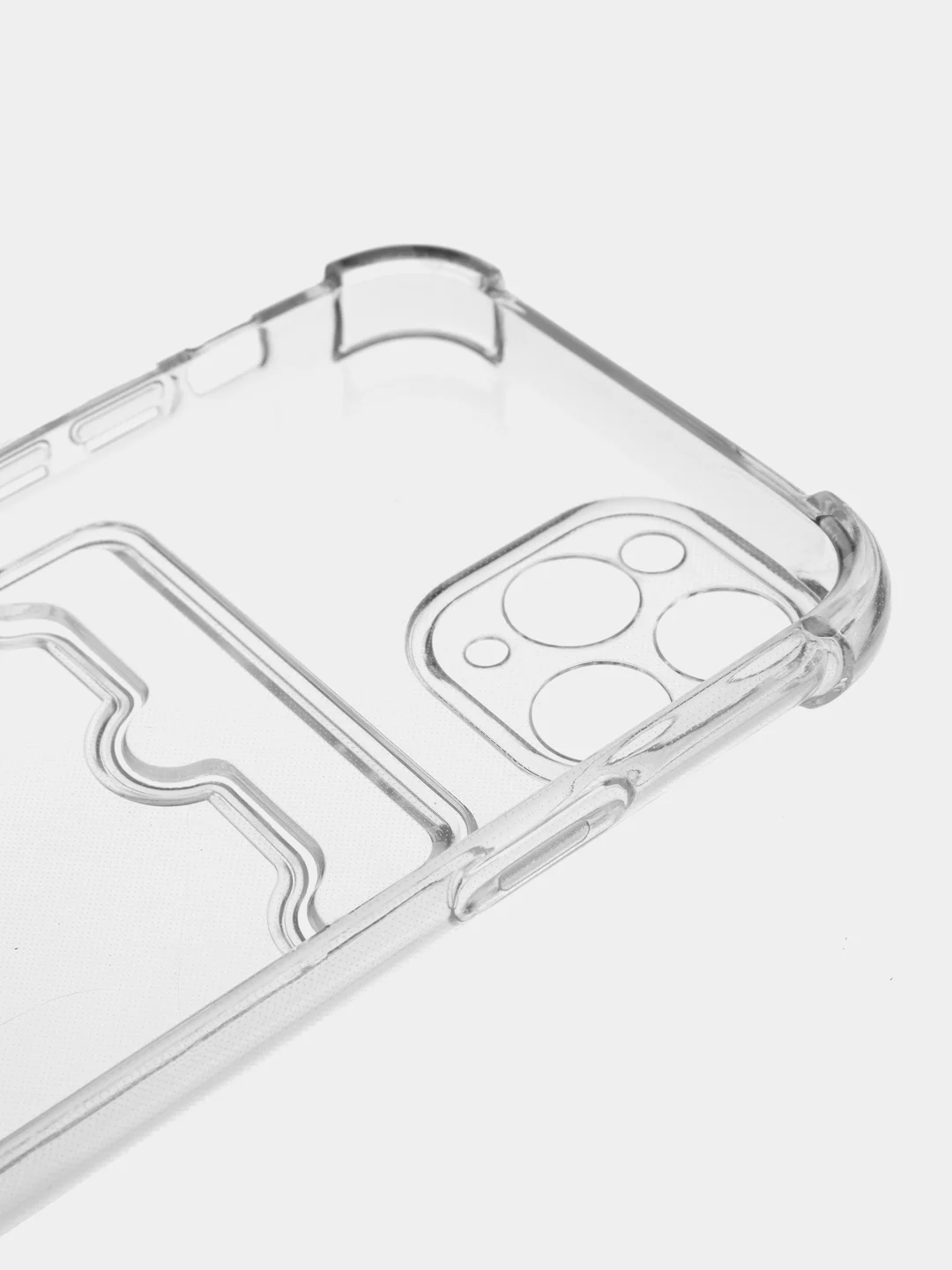 Прозрачный чехол для iPhone 11 Pro, с карманом для карт