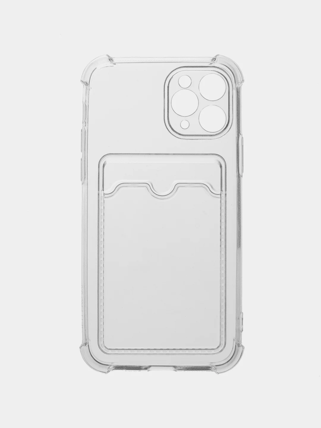 Прозрачный чехол для iPhone 11 Pro, с карманом для карт
