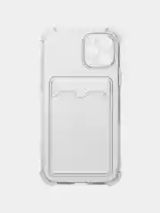 Прозрачный чехол для iPhone 11 Pro, с карманом для карт
