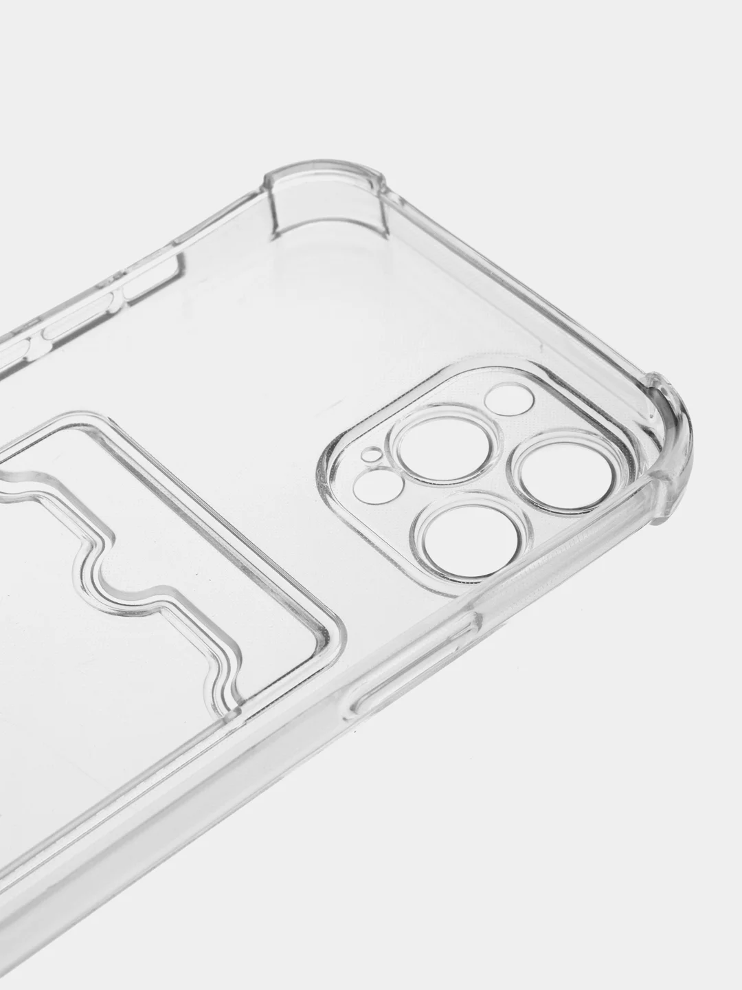 Прозрачный чехол для iPhone 12 Pro Max, с карманом для карт