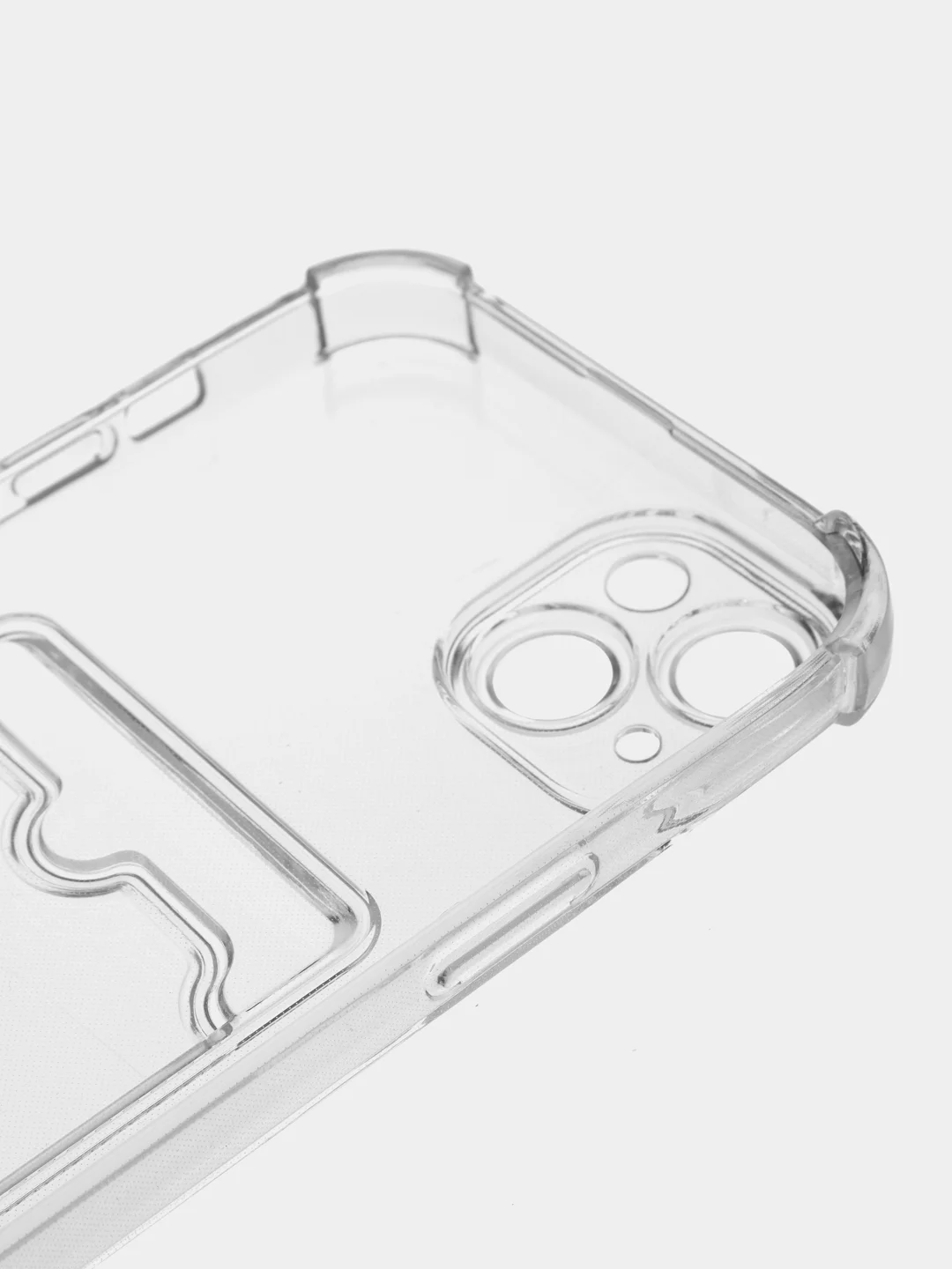 Прозрачный чехол для iPhone 14 Plus, с карманом для карт